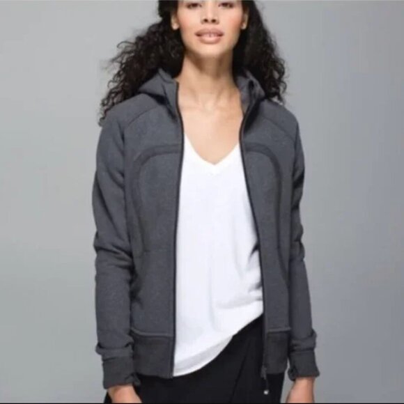 lululemon athletica Jackets & Blazers - Lululemon Gray Stretch Scuba Hoodie
